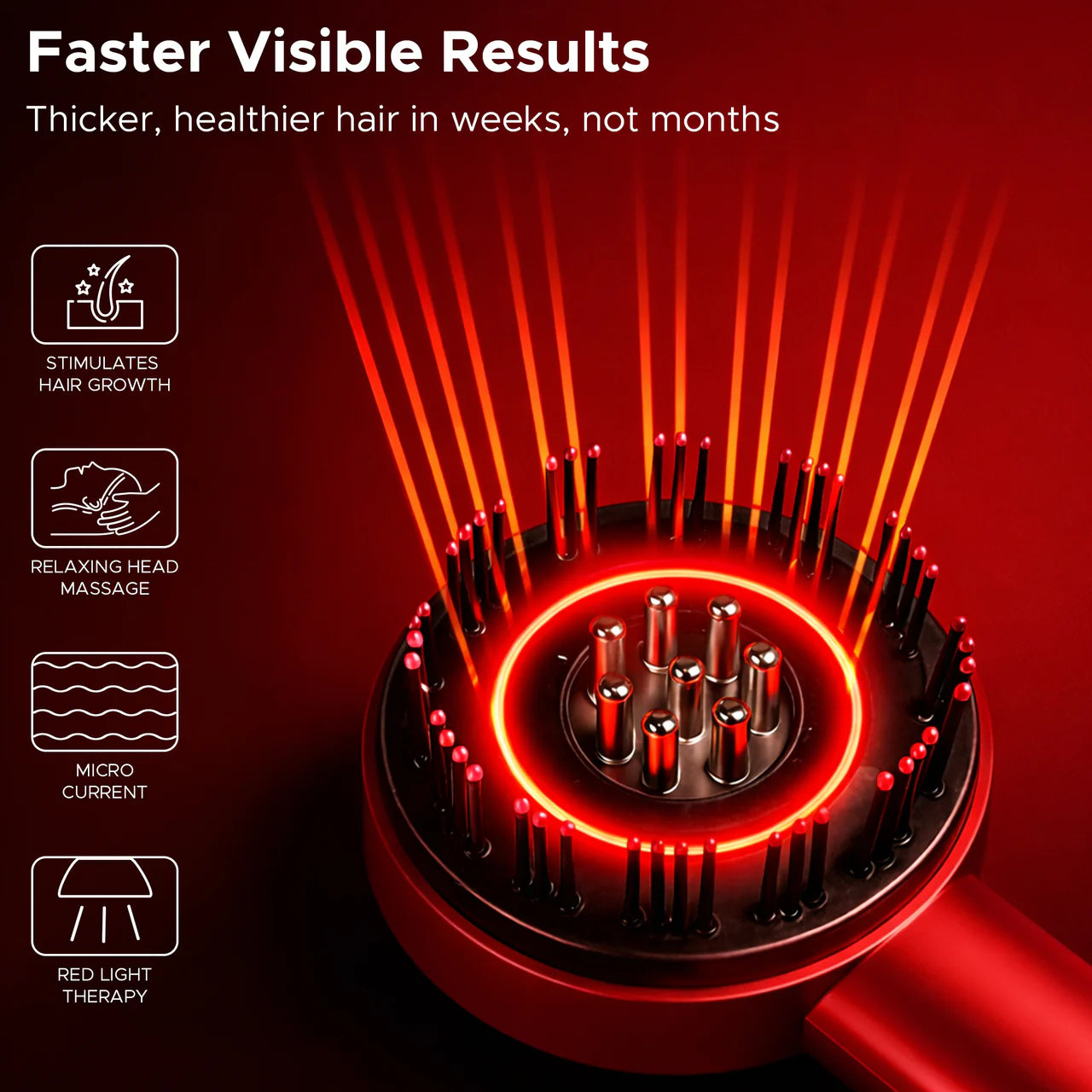 Trendvexa  3-1 Red Light Therapy Scalp Massager